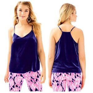 LILLY PULITZER Dusk Velvet Top Tank Spaghetti strap Size S